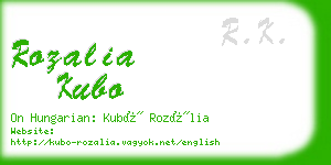 rozalia kubo business card